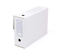 KARTOX ONLY BOXES Pack of 20 A4 Automatic File Boxes - Corrugated Cardboard 3 mm, Automatic Closure Without Tape, 100% Recyclable, Measures: 36 x 10.5 x 27.3 cm, White