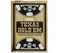 Karty do gry Texas Hold'em jumbo, czarne Cartamundi