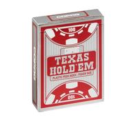 Cartamundi Copag Texas Hold 'em 104008325 - BOARD GAME - Silver Case - Deck Of 54 Cards - Poker Size Jumbo Index - 4 - Red