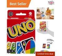 Karty Uno Wild: Classic 112-Card Game with Animal Characters for Kids Age 7+