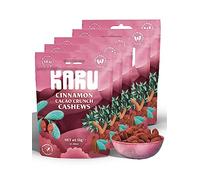 KARU Cinnamon Cacao Crunch Cashews (10x 35g) | Vegan Coated Cinnamon Cacao Cashews