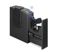 KARUIKEV 11.8” Gun Safe Biometric Pistol Safe, Mounted Nightstand Quick Access Handgun Safe and Gun Lock Box for Car, Truck, Desk, Bedside, Wall with Security Fingerprint, Key Access, PIN Code