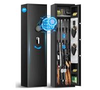 KARUIKEV 11.8” Gun Safe Biometric Pistol Safe, Mounted Nightstand Quick Access Handgun Safe and Gun Lock Box for Car, Truck, Desk, Bedside, Wall with Security Fingerprint, Key Access, PIN Code