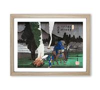 Karuizawa By Utagawa Hiroshige Asian Japanese Framed Wall Art Print, Ready to Hang Picture for Living Room Bedroom Home Office Décor, Oak A2 (64 x 46 cm)