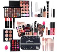 KARUIZI Makeup Kit All-in-One Makeup Gift Set for Women Full Kit, Eyeshadow Palette, Lip Gloss Set, Lipstick, Blush, Foundation, Concealer, Mascara, Eyebrow Pencil, Includes Makeup Brush Set