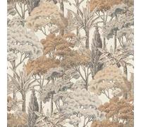 Karuna Brown Trees Wallpaper - Botanical Traditional - Forest Sophisticated Detailed Natural - Paste The Wall Vinyl