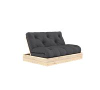 Karup Design Flip Sofa Bed With Mattress 140x200 Dark Grey/Clear Lacquered