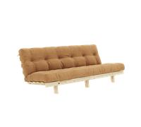 Karup Design Lean Sofa Bed With Alpha Mattress 130x200 Fudge Brown/Raw