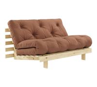 Karup Design - Roots 140 Sofa Bed With Mattress, Raw / Clay Brown - Clay Brown