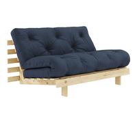 Karup Design - Roots 140 Sofa Bed With Mattress, Raw / Navy - Navy