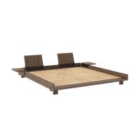Karup Design Social Bed Frame With 2 Backrests & Side Table 180x200 Carob Brown