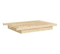 Kanso Bed Frame With 4 Drawers 140x200 Raw