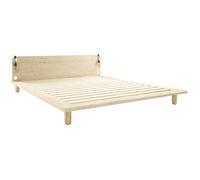 Karup - P ed Frame With 2 Lamps Clear Lacquered, 180x200 cm - Natural