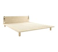 Karup - Peek Bed Frame With 2 Lamps Clear Lacquered, 140x200 cm - Natural