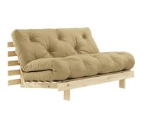 Karup - Roots 140 Sofa Bed With Mattress, Raw / Wheat Beige - Wheat beige