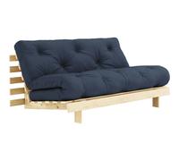 Karup - Roots 160 Sofa Bed With Mattress, Raw / Navy - Navy