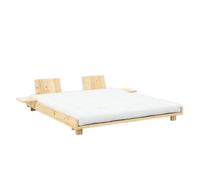 Karup Social Bed Frame With 2 Backrests & Side Table 180x200 Raw
