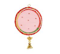 Karwachauth Channi Chalni Round Handcrafted Multipurpose Colorful Karwa Chauth Channi Chalni Chandni Sieve for Pooja Worship Hanging for Indian Traditional Festival Diwali Decorations(Size:-8")