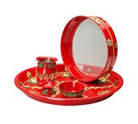 karwachauth pooja Thali with Kalash Plate Decorative Puja Thali with Essential Pooja Articles for Aarti Pooja Rituals Navratri Festival For Indian Traditional Decoration(Thali Size-10"/Channi Size-7")