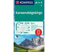 KARWENDELGEBIRGE K26 1:50,000: 5-in-1 hiking map with activity guide, 1:25000 scale maps and panorama, including offline map