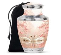 KARYLIZ Cherry Blossom Serenade Swan - Cremation Urns for Women - Sophisticated Large Capacity Urn for Adult Memorials - Unique and Elegant - Human Ashes Solution 10 Inch, Natural