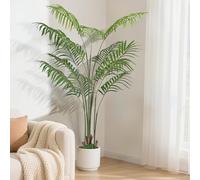 KARYLLYD Artificial Palm Tree 5.2FT, Faux Plant Tree 160cm with Moss and Woven Basket, Tropical Fake Areca Palm Plant for Indoor Outdoor Decor in Home Living Room Office Bedroom Hotel