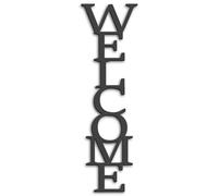 Kas Home Christmas Sign Iron Metal Welcome Wall Decor - Cutout Letters Vertical Welcome Wall Arts Signs Vintage Room Decor for Halloween Home Porch Office Bedroom Garden