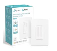 Kasa Smart Ceiling Fan Control & Dimmer Switch | Adjustable 4-Speed Fan & Brightness Control | Works w/Apple HomeKit, Alexa & Google Home | 2.4G Wi-Fi Only, Single Pole, Neutral Wire Required | KS240