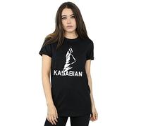 Kasabian Women's Ultraface Logo Boyfriend Fit T-Shirt Large Black