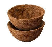 KasaBona 12" Coco Hanging Basket Liners x2 - 100% Natural Coconut Fiber, Round Pre-Shaped, Durable & Water-Retentive, Ideal for Flowers, Plants, Garden, Balcony & Porch (12 inch)