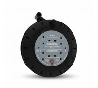 KasaBona 4 Gang Extension Reel - Heavy Duty Cable Reel with 4 UK Type G Sockets 13A 240V Power Drum, Thermal Cut-Out Protection, Cassette Power Lead for Garden for Home DIY & Workshop Use (4 Gang 10M)