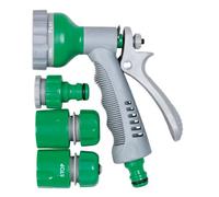 KasaBona 6-Pattern Garden Hose Spray Gun - Adjustable Flow with Trigger Lock for Hands-Free Watering - Includes 1/2" & 3/4" Tap Connectors - Ideal for Plants, Lawns & Outdoor Cleaning