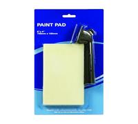 KasaBona 6" x 4" Paint Pad and Handle Set - High Capacity Fabric for Rapid and Accurate Coverage with Emulsion Paints, Fast Coverage on Walls & Ceilings (150mm x 100mm)
