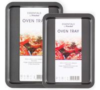 KasaBona Bakeware Set Non Stick Baking Roasting Cooking Oven Trays Sheets 2 Piece Oven Tray Set - Medium & Large Tray