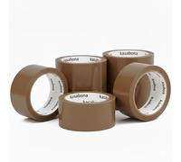 KasaBona Brown Packing Tape - 48MM x 50M Extra Strong Adhesive Low Noise Heavy Duty for Parcel Secure and Sticky Seal for Boxes Shipping Storage & General Packaging (12 Rolls)