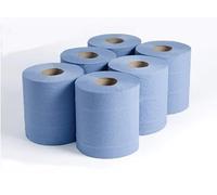 KasaBona Nature Blue Roll Premuim Centrefeed Laminated Embossed Rolls Soft Durable & Ultra Absorbent 2-Ply Tissue Ultimate Cleaning Solution for Home & Office (6 Blue Rolls)