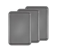KasaBona Premium Bakeware Non Stick Baking Roasting Cooking Oven Trays 3 Piece Set (3 Medium Trays)