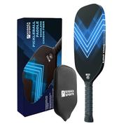 Kasaca Edgeless Carbon Fiber Pickleball Paddle with Cover - Lightweight Single Paddle