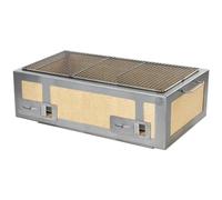 Kasai Konro Extra Long Japanese Charcoal Grill - Table Top Konro BBQ for Sear, Plancha & Robata Cooking - Made in Britain - Feeds 8-10 people - 21kg
