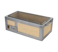 Kasai Konro Medium Long Japanese Charcoal Grill - Table Top Konro BBQ for Sear, Plancha & Robata Cooking - Made in Britain - Feeds 4-8 people - 14.7kg