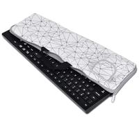 Kasasymion Keyboard Case for Logitech MK270 Wireless Keyboard Mouse Combo, Rugged Neoprene Travel Sleeve with Handle & Mouse Pouch, Waterproof Shockproof Protective Bag for Travel Office (White)