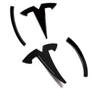 Kasato Model Y Front Trunk/Rear Trunk Logo Sticker Cover Emblem Badge Decals 2PCS/Set for Model Y Accessories(Gloss Black)