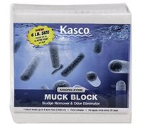 Kasco Macro Zyme Time Release Muck Block Beneficial Bacteria | Muck Remover for Ponds & Lakes | Non-Chemical Lake & Pond Treatment for Eliminating Sludge & Odors | Treats Up to 6 Acre-feet 6 lb.