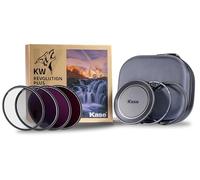 Kase Revolution Plus Master Filter Kit Magnetic Shockproof Tempered Optical Glass w Color Coded Rings inc CPL ND8 ND64 ND1000 Lens Cap & Case (82mm)