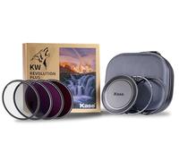 Kase Revolution Plus Master Filter Kit Magnetic Shockproof Tempered Optical Glass w Color Coded Rings inc CPL ND8 ND64 ND1000 Lens Cap & Case (49mm)