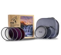 Kase Revolution Plus Master Filter Kit Magnetic Shockproof Tempered Optical Glass w Color Coded Rings inc CPL ND8 ND64 ND1000 Lens Cap & Case (77mm)
