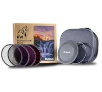 Kase Revolution Plus Master Filter Kit Magnetic Shockproof Tempered Optical Glass w Color Coded Rings inc CPL ND8 ND64 ND1000 Lens Cap & Case (46mm)