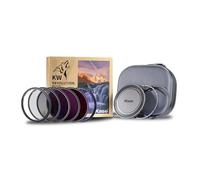 Kase Revolution Plus Mega Filter Kit Magnetic Shockproof Tempered Optical Glass w Color Coded Rings inc CPL ND8 ND64 ND1000 Neutral Night UV Lens Cap & Case (77mm)