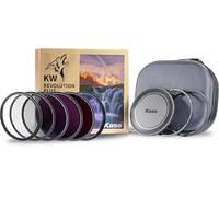 Kase Revolution Plus Mega Filter Kit Magnetic Shockproof Tempered Optical Glass w Color Coded Rings inc CPL ND8 ND64 ND1000 Neutral Night UV Lens Cap & Case (82mm)