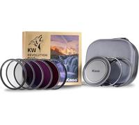 Kase Revolution Plus Mega Magnetic Camera Lens Filter Kit, Shockproof Tempered Optical Glass with Colour-Coded Rings, Includes CPL, ND8, ND64, ND1000, Neutral Night, UV, Cap & Case (72mm)